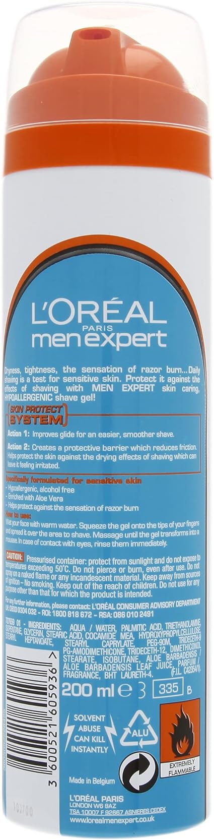 Loreal Men Expert Hydra Sensitive Shaving Gel 200ml