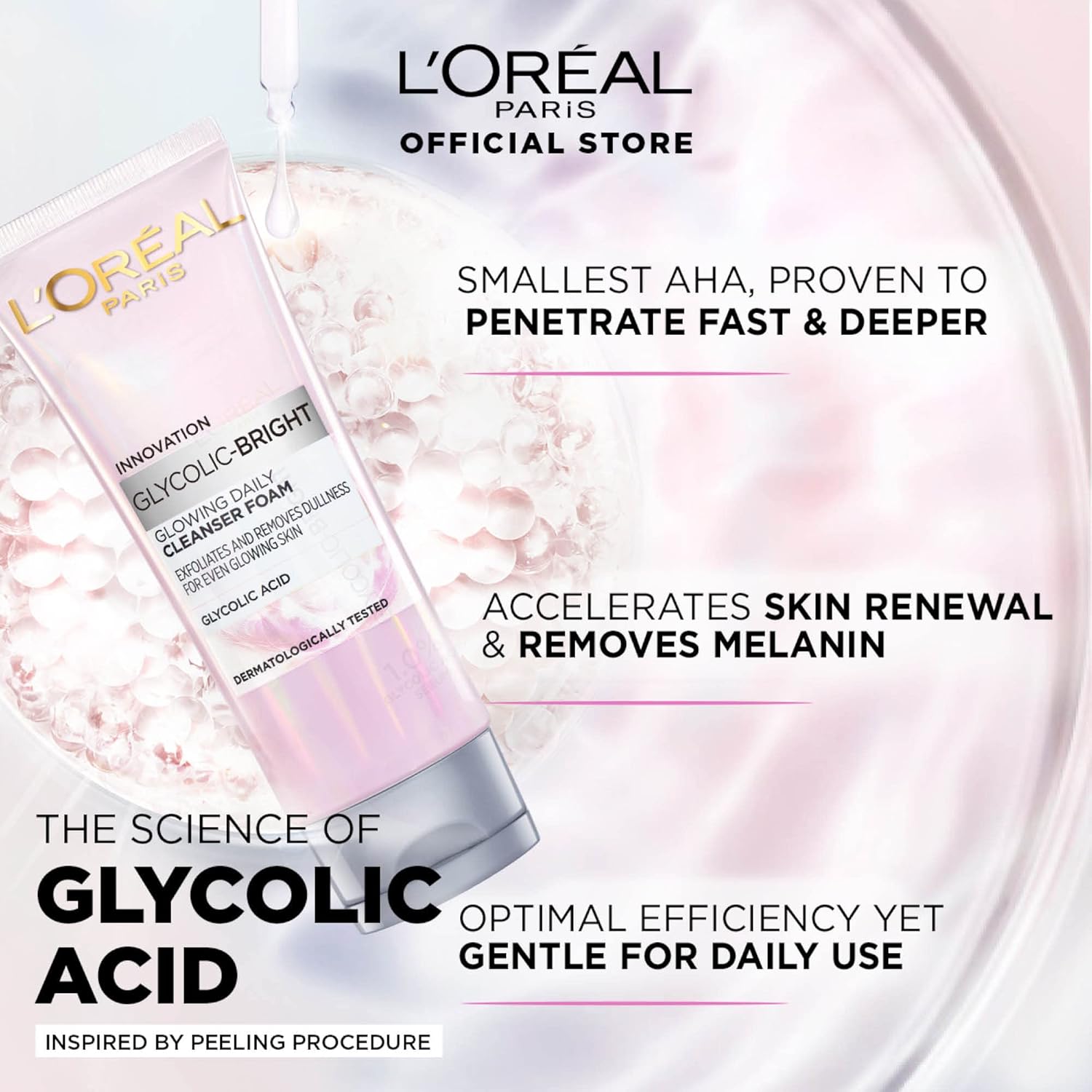 L’Oréal Paris L’Oréal Paris Glycolic Bright Glowing Daily Cleanser Foam 100ML