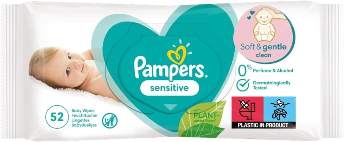 Pampers Senstive Wipes 52'S