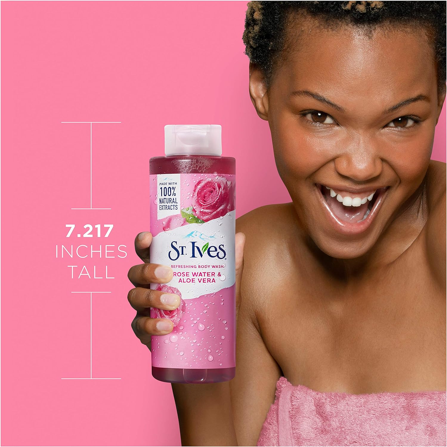 St Ives Rose & Aloe Vera Body Wash 16Oz