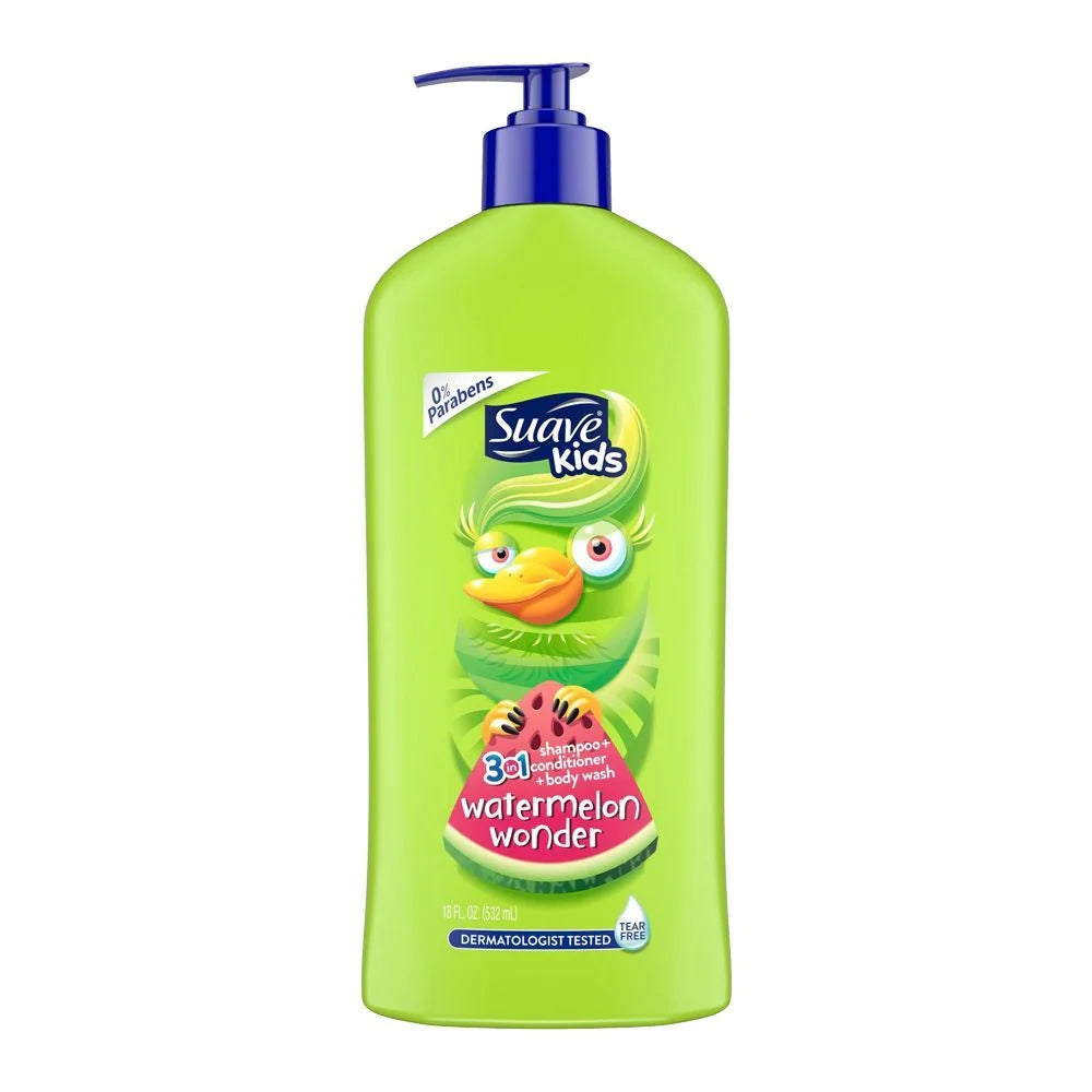 Suave Kids 3 In 1 Watermelon Shampoo 18Oz