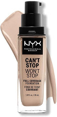 NYX Can't Stop Won't Stop Full Coverage Foundation 30ml - Porcelain