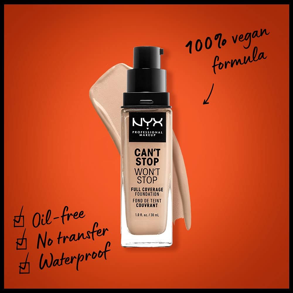 NYX Can't Stop Won't Stop Full Coverage Foundation 30ml - Vanilla