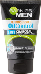 Garnier Men 3 In 1 Turbolight Oil Control Charcoal Face Wash100ml