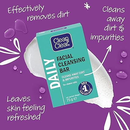 Clean & Clear Daily Facial Cleansing Bar 75g