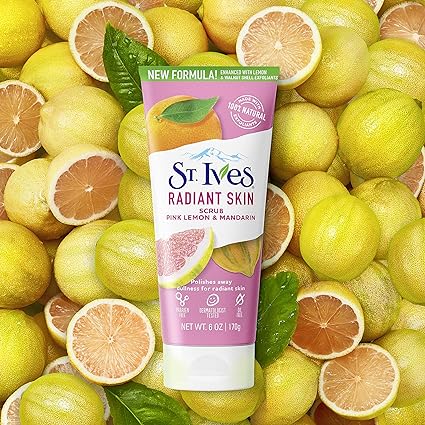 St Ives Radiant Pink Lemon & Mandarin Orange Scrub 170g