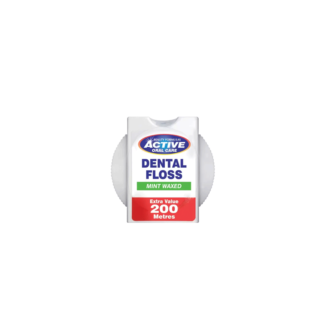 Beauty Formula Active Oral Care Mint Waxed Dental Floss 200m