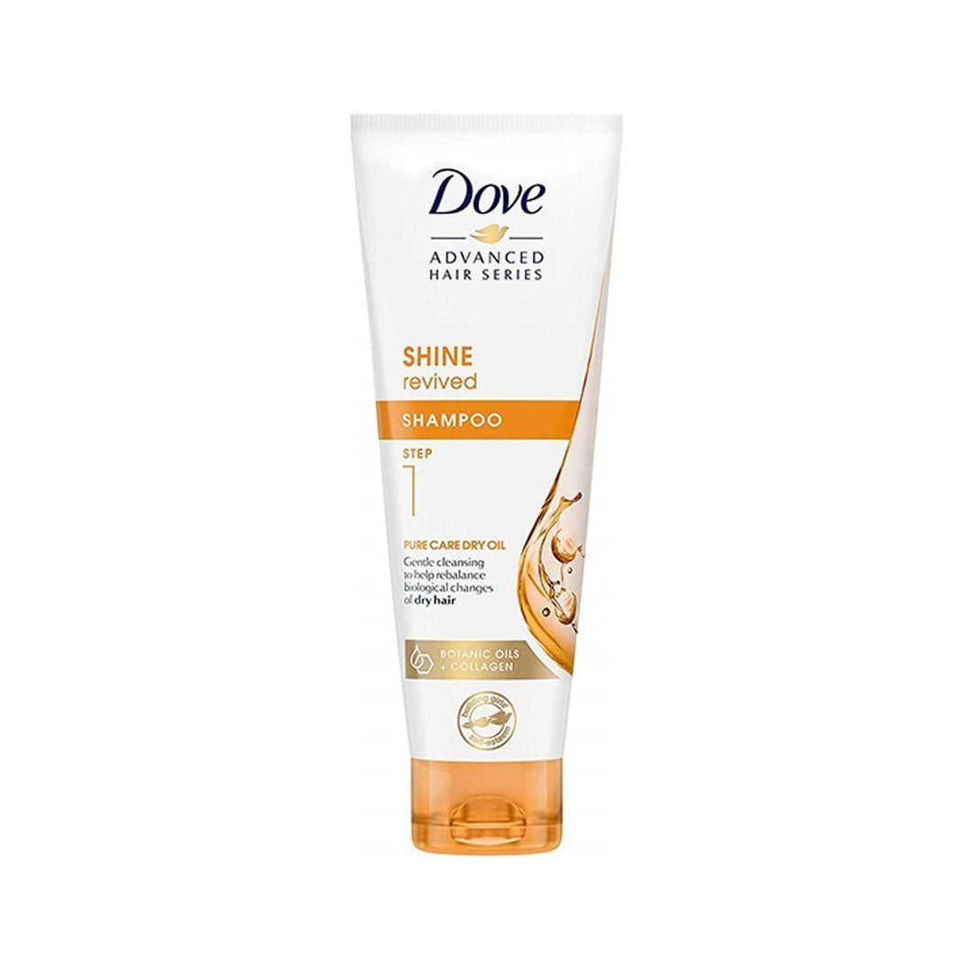 Dove Ahs Shine Revived Pure Care Dry Oil Tube Shampoo 250ml