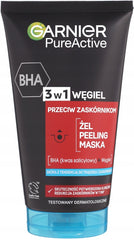 Garnier Pure Active BHA 3 In 1 Washing Gel, Peeling, Mask 150ml