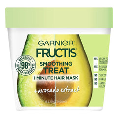 Garnier Fructis Smoothing Treat 1 Minute Hair Mask with Avocado Extract for Split Ends and to Add Shine 400ML