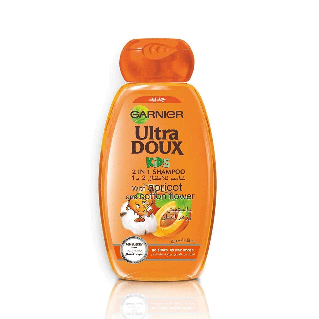 Garnier Ultra Doux 2 In 1 Kid Apricot & Cotton Flower Shampoo 400ml