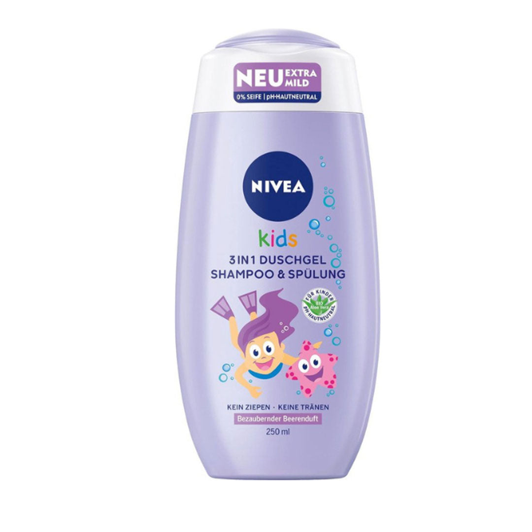 Nivea Kids 3 In 1 Berry Shower Gel 250ml