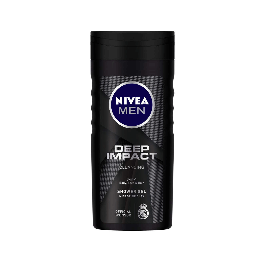 Nivea Men 3 in 1 Deep Shower Body, Face and Hair Shower Gel 250ml