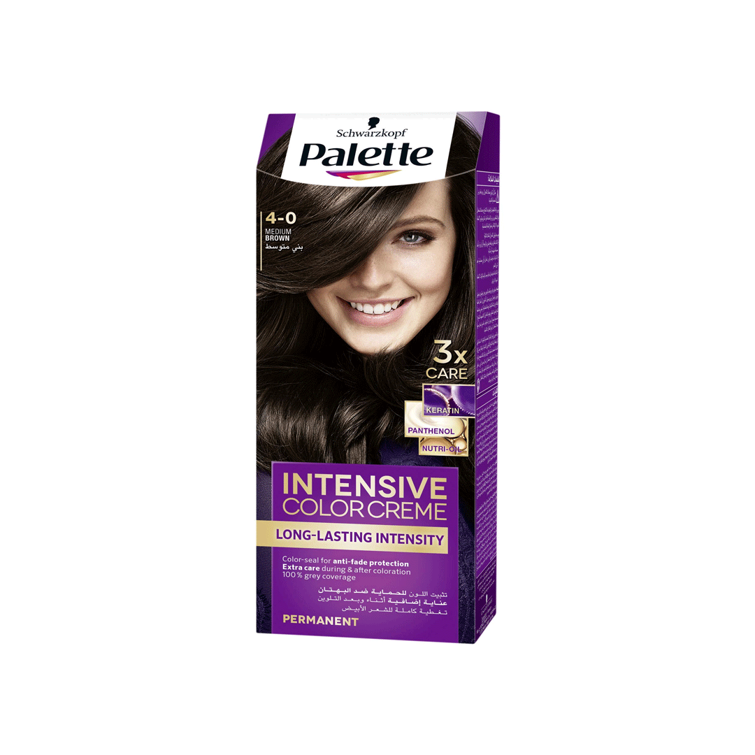 Palette Intensive Hair Color - 4-0 Medium Brown