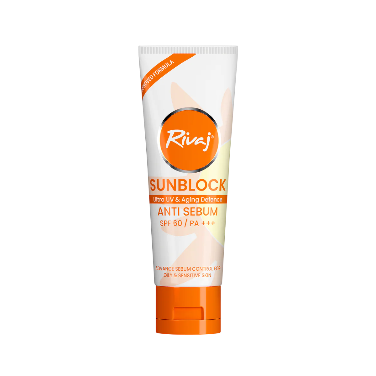 Rivaj SPF60 Anti Sebum Sunblock, Ultra UV & Anti-Aging Defence 40ml