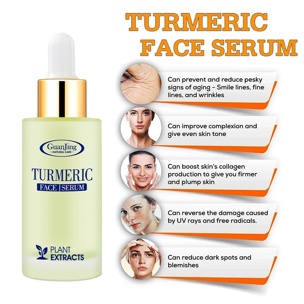 Guan Jing Turmeric Face Serum Anti-acne & Repair Anti-oxidation Rejuvenation (30ml)