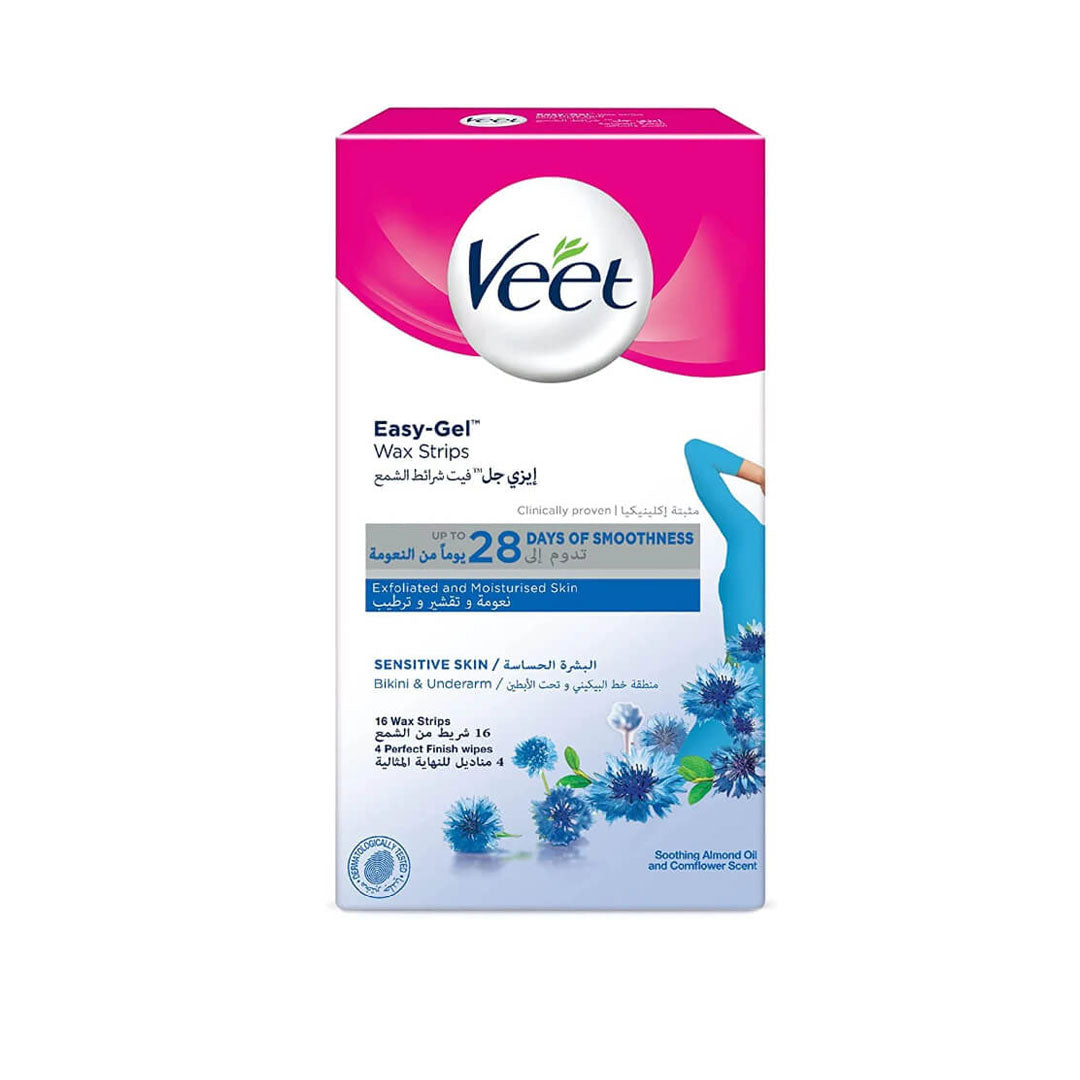 Veet Sensitive Skin Hair Removal Strips 16's