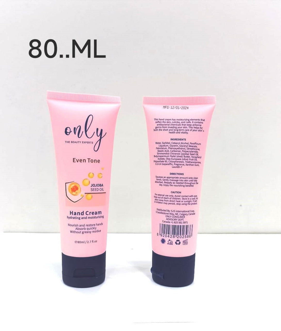 Only Beauty-Experts Even Tone Jojoba Hand Cream 80ml