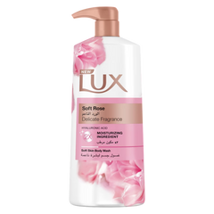 Lux Delicate Fragrance Body Wash, Soft Rose, 2x Moisturizing Essence, with 4D Hyaluronic Acid, 1000ml