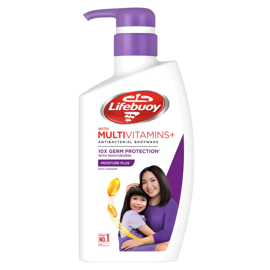 Lifebuoy Antibacterial Body Wash, for 100% stronger germ protection* & hygiene, 500ml Moisture Plus