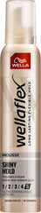 Wella Wellaflex Shiny Hold Hair Mousse – Ultra Strong Hold (5/5) – 200ml – Long-Lasting Shine & Flexible Style