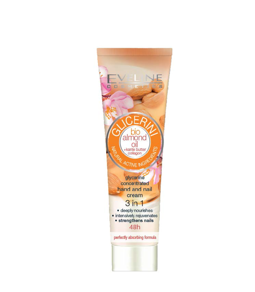 Eveline Glycerin Bio Almond Hand & Nail Cream 100ml