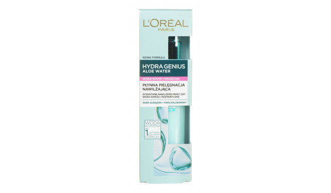 L’Oréal Paris Hydra Genius Hyaluronic Acid + Aloe Liquid Hydrating Moisturiser, Rehydrating and Reinvigorating Face Serum for Dry to Sensitive Skin [70ml]