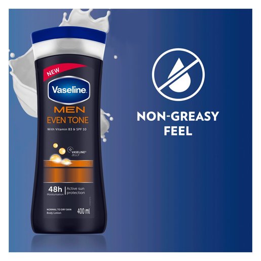 Vaseline Men Even Tone Lotion With Vitamin B3 & SPF 10 - 400ml