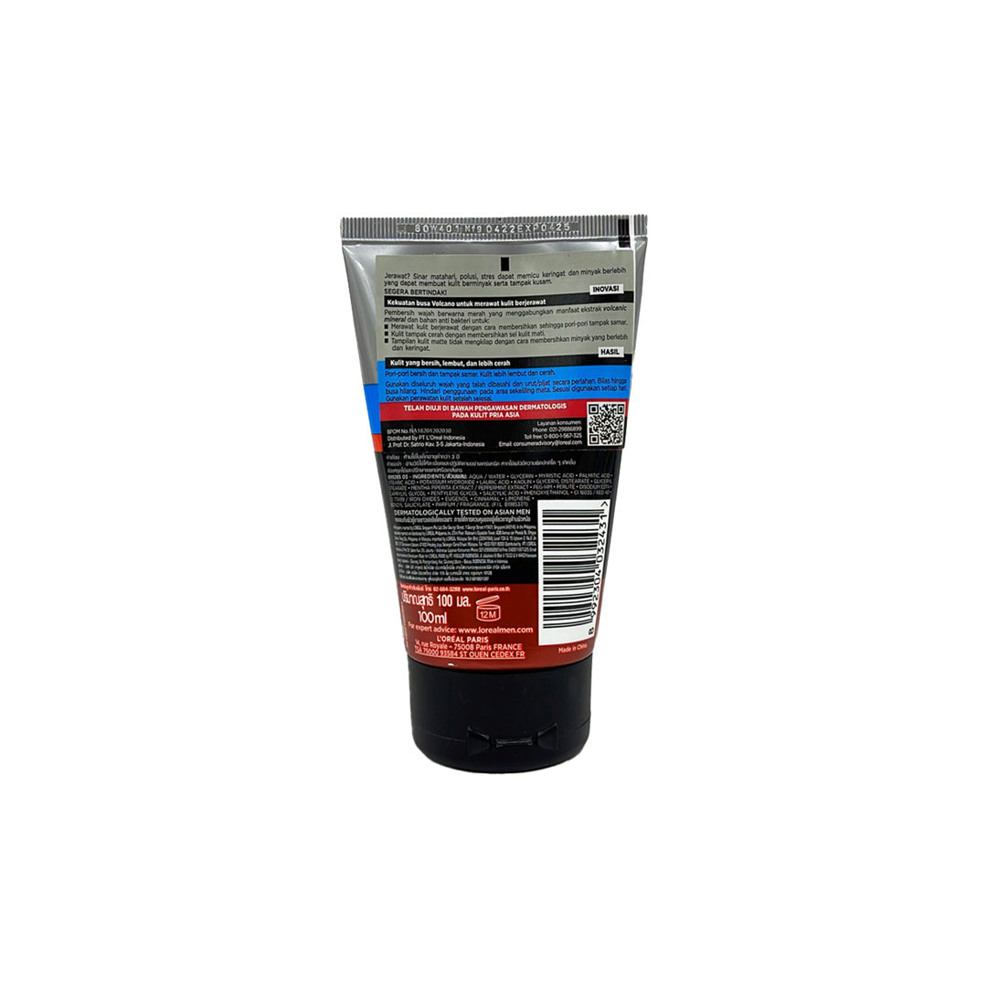 L'Oreal Men Expert Whit Activ Anti-Acne Volcano Brightening Foam Face Scrub 100ml