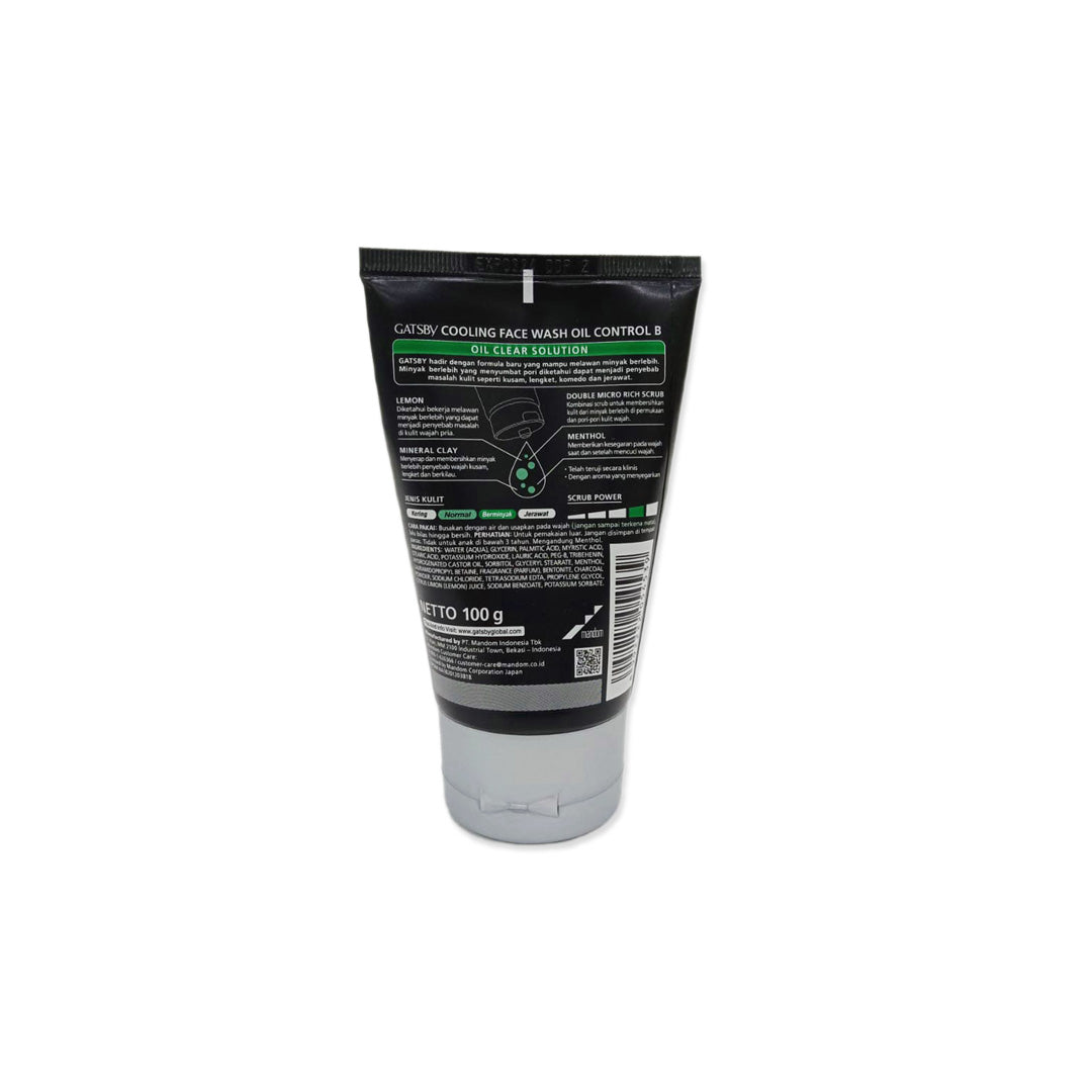 Gatsby Oil Control Clay + Lemon Face Wash 100g