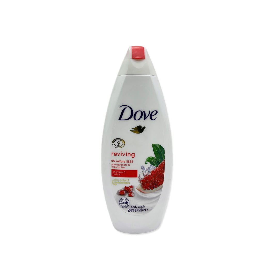 DOVE Go Fresh Reviving Body Wash, for skin moisturising, Pomegranate and Hibiscus Tea, With moisture renew blend, 250ml