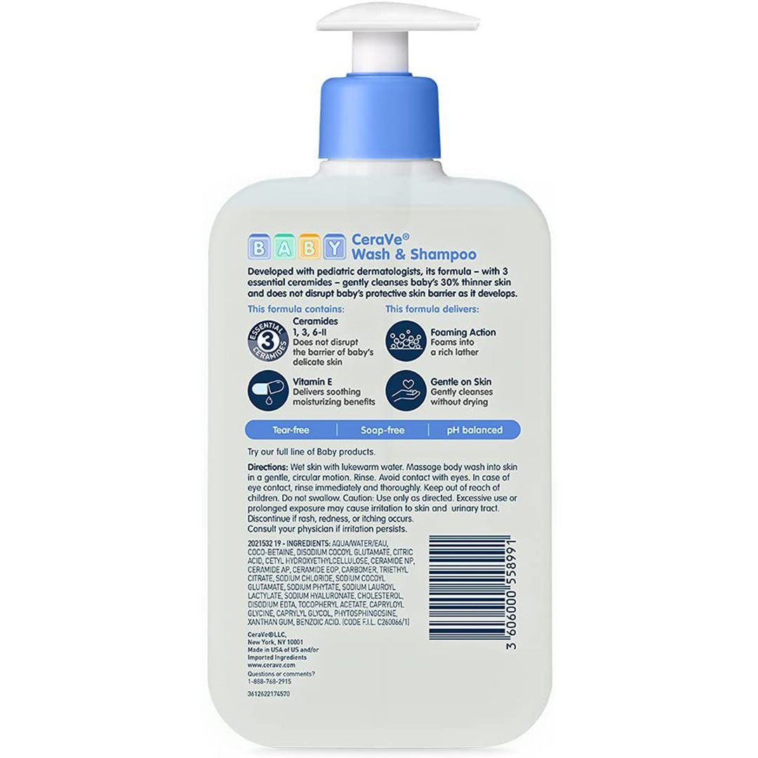 Cerave Baby Wash & Shampoo 4.5Oz