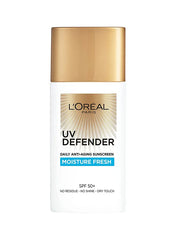 LOreal UV Defender Moisture Fresh Daily Anti-Ageing Sunscreen SPF 50+ With Hyaluronic Acid 50ml