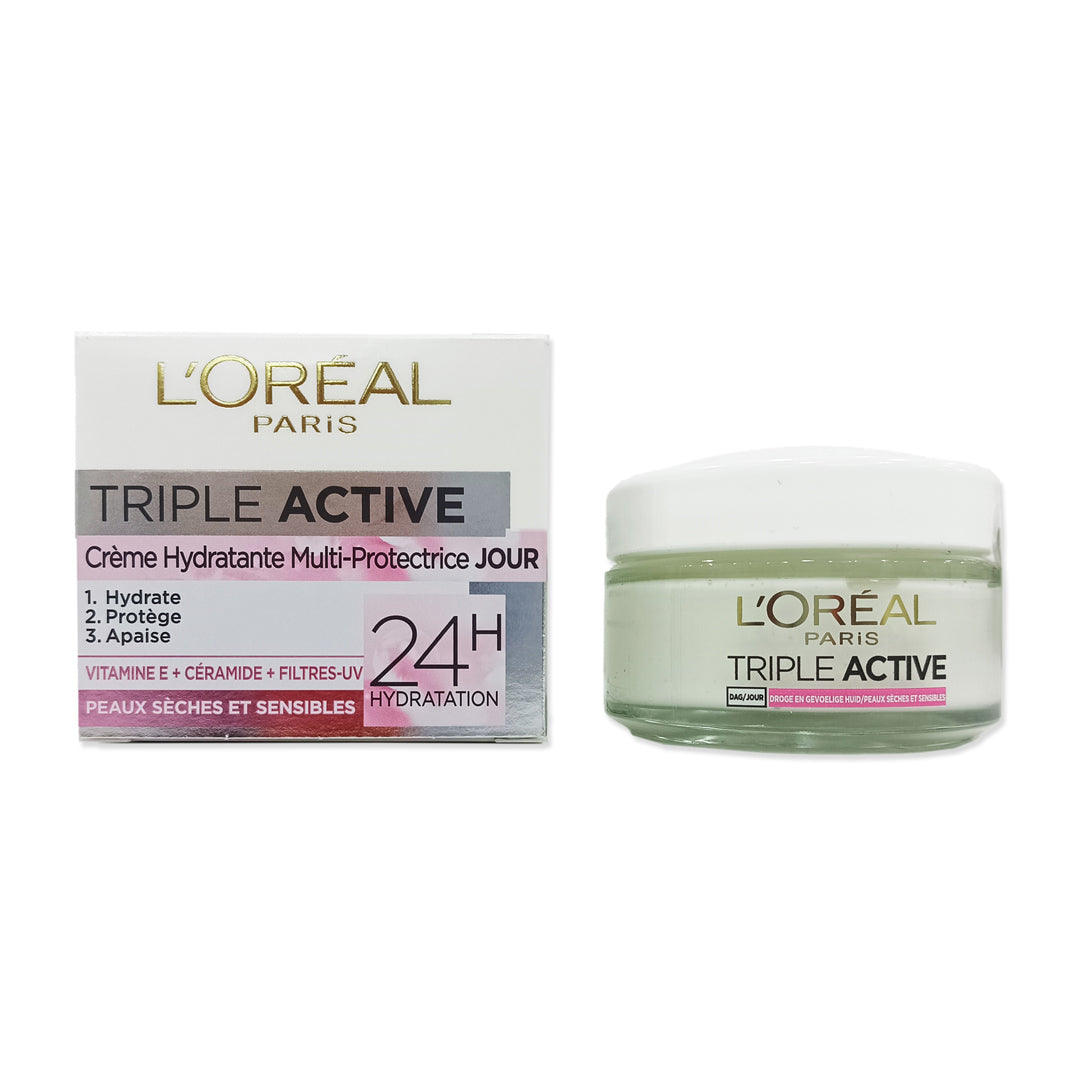 Loreal Triple Active Dry & Sensitive Skin Day Cream 50ml