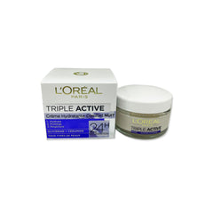 L'OREAL 24H Hydration Triple Active Hydrating Night Cream For All Skin Types- 50ml/1.7oz