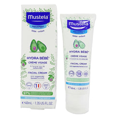 Mustela Hydra Bebe Face Cream – Daily Baby Moisturizer with Natural Avocado- 40ml