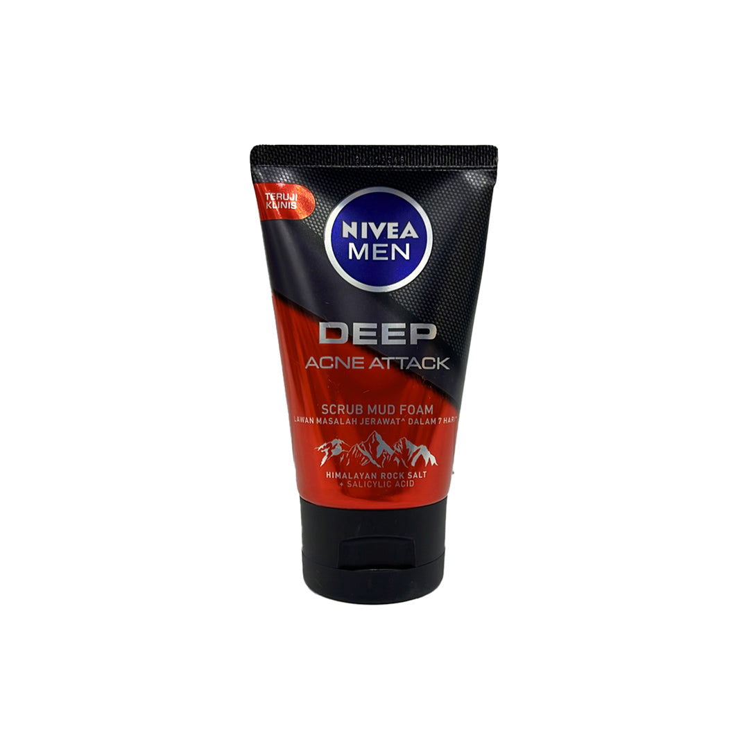 Nivea Men Deep Acne Attack Scrub & Wash 100ml