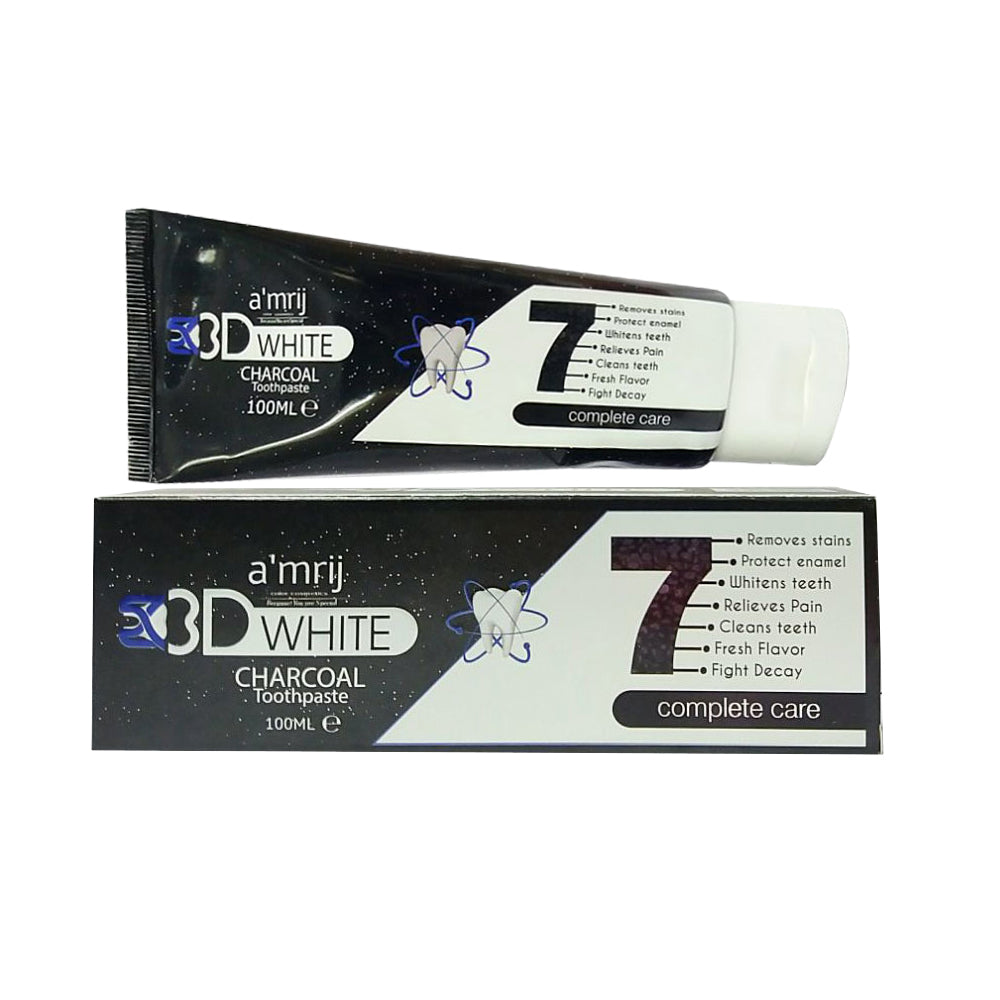 Amrij 3D White Charcoal Complete Care Toothpaste 100ml