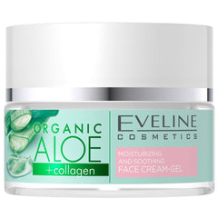 Eveline Organic Aloe + Collagen Moisturizing Face Cream Gel 50ml