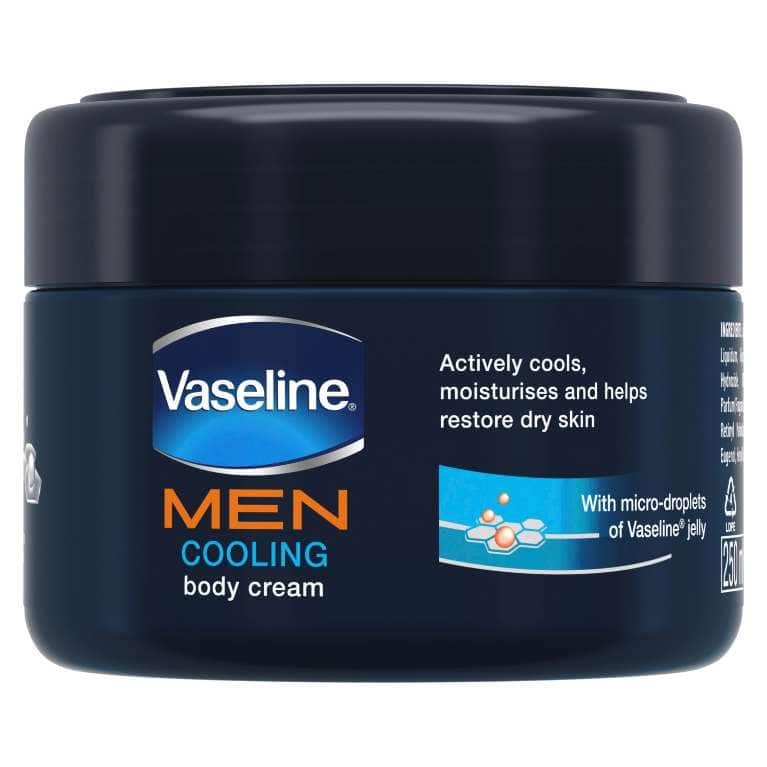 Vaseline Men Cooling Moisturizing Body Cream For Dry Skin 250ML