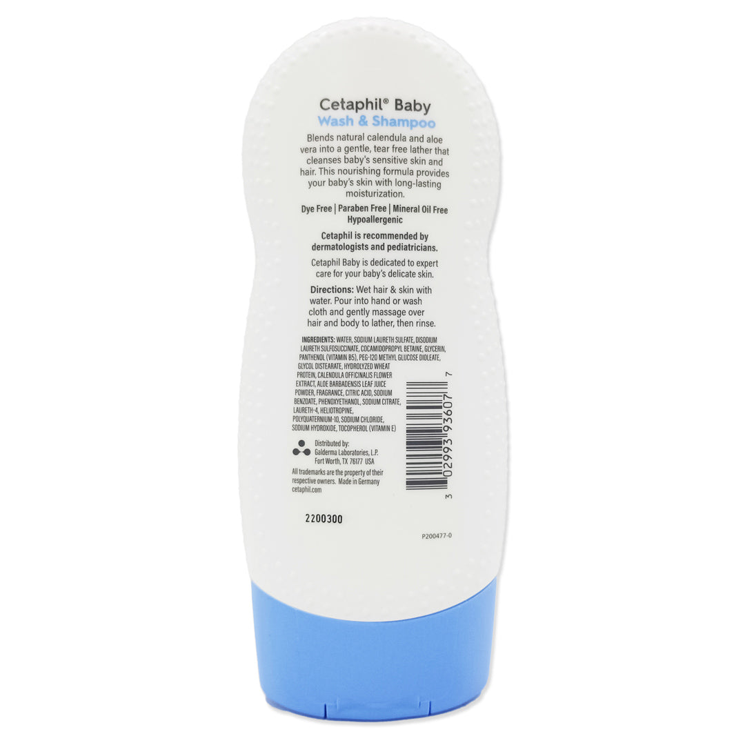 Cetaphil Baby Wash & Shampoo 7.8Oz