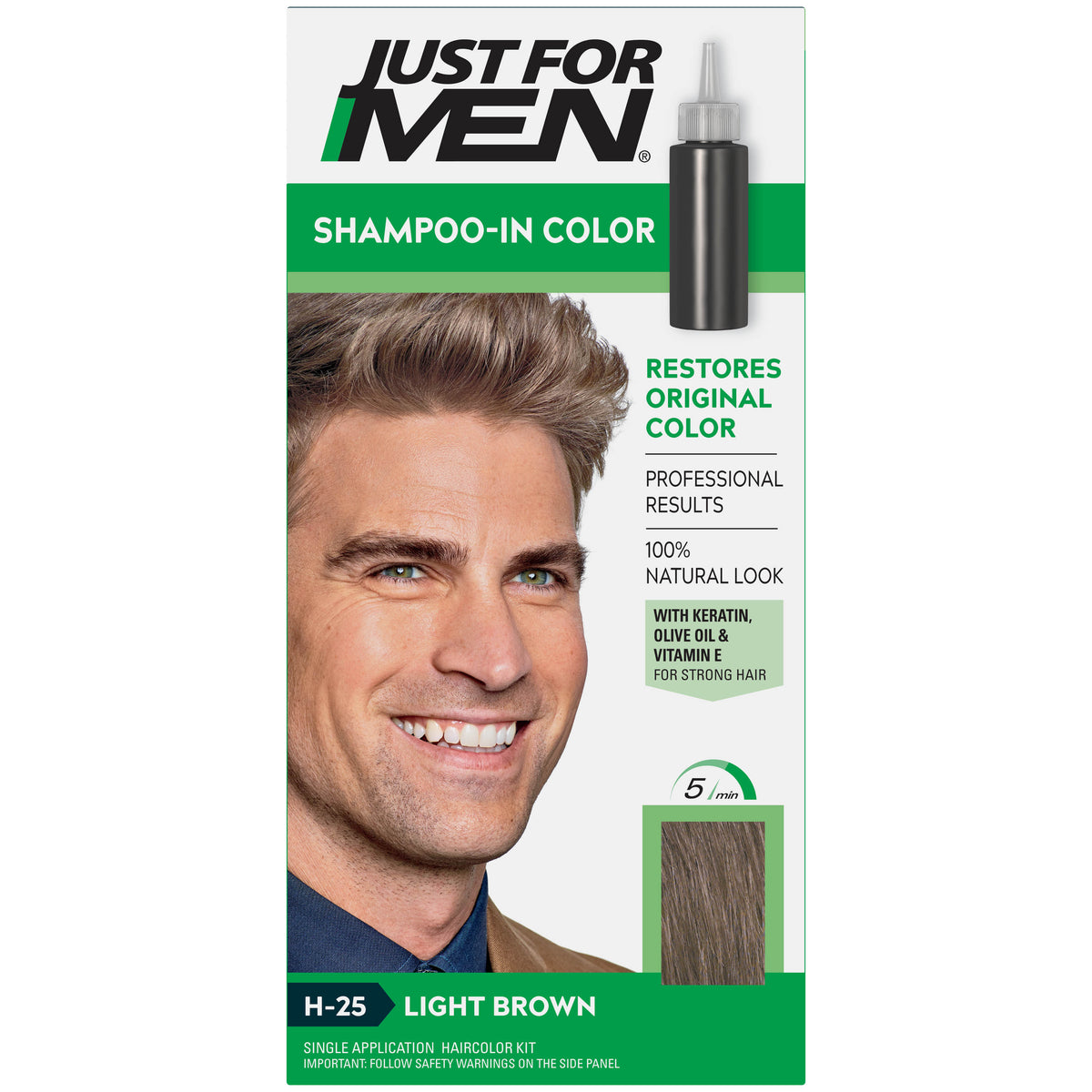 Just For Men Light Brown H25 Hair Color