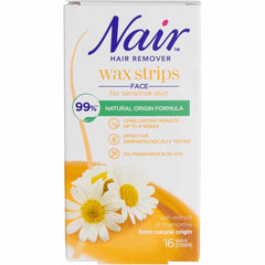 Nair Facial Wax Strips 12'S