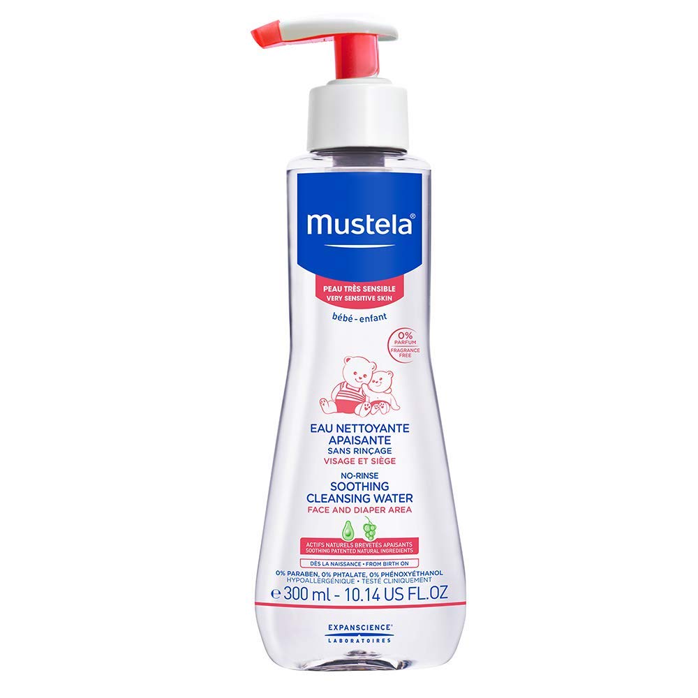 Mustela, No Rinse Soothing Cleansing Water with Schisandra, Very Sensitive Skin, Fragrance Free, 10.14 fl oz (300 ml)