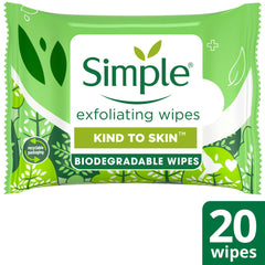 Simple Exfoliating Cleansing Wipes 20'S