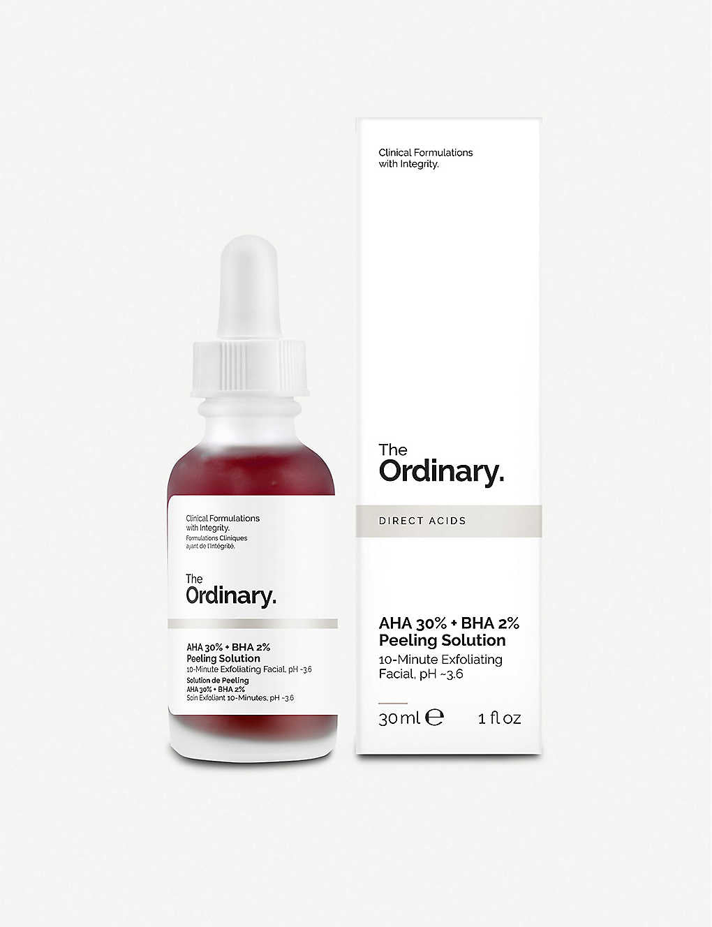 The Ordinary AHA 30% + BHA 2% Peeling Solution Face Serum 30ml