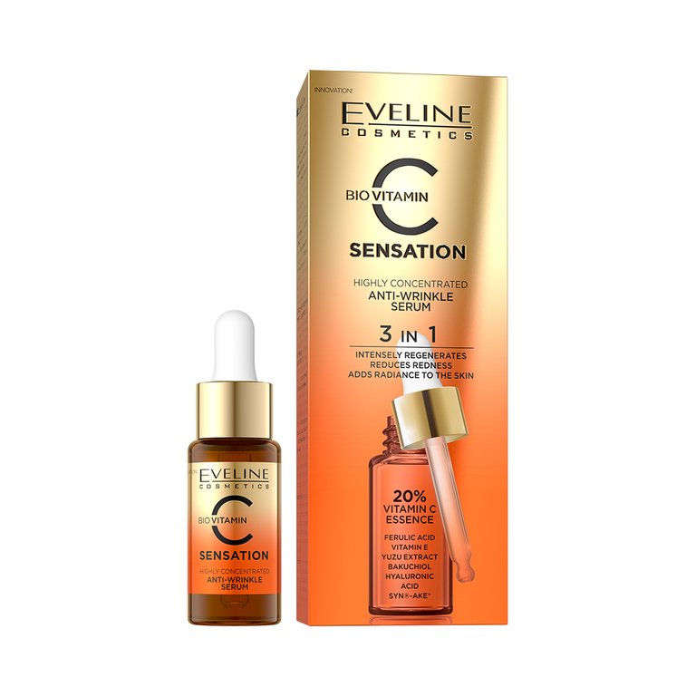 Eveline C Sensation Concentrated 3 in 1 Anti Wrinkle Serum 18ml