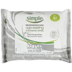 Simple Age Resisting Cleansing Wipes 25'S