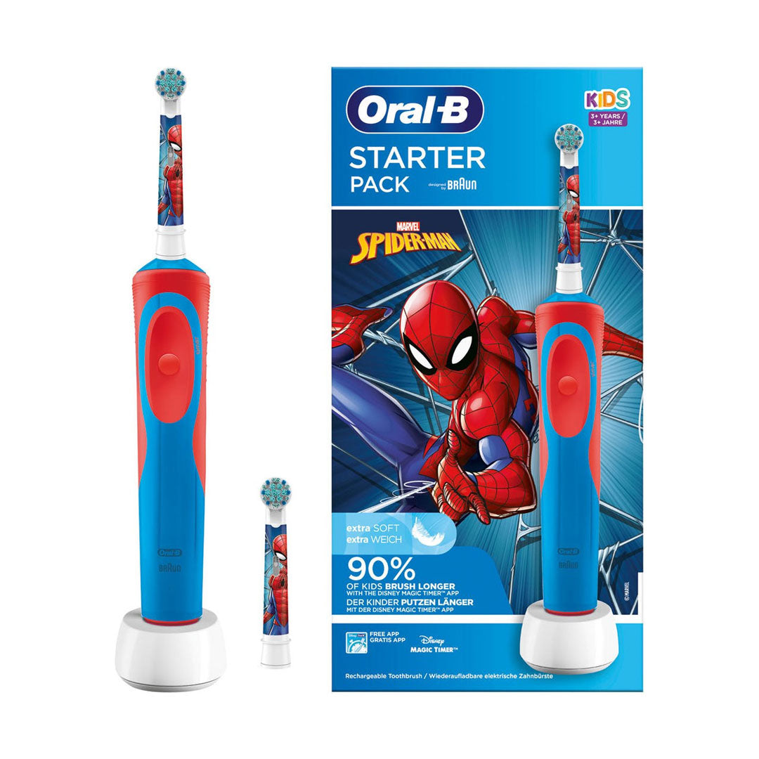 Oral B Electric Spiderman 3+ Starter Kids Pack Tooth Brush – rios.ae