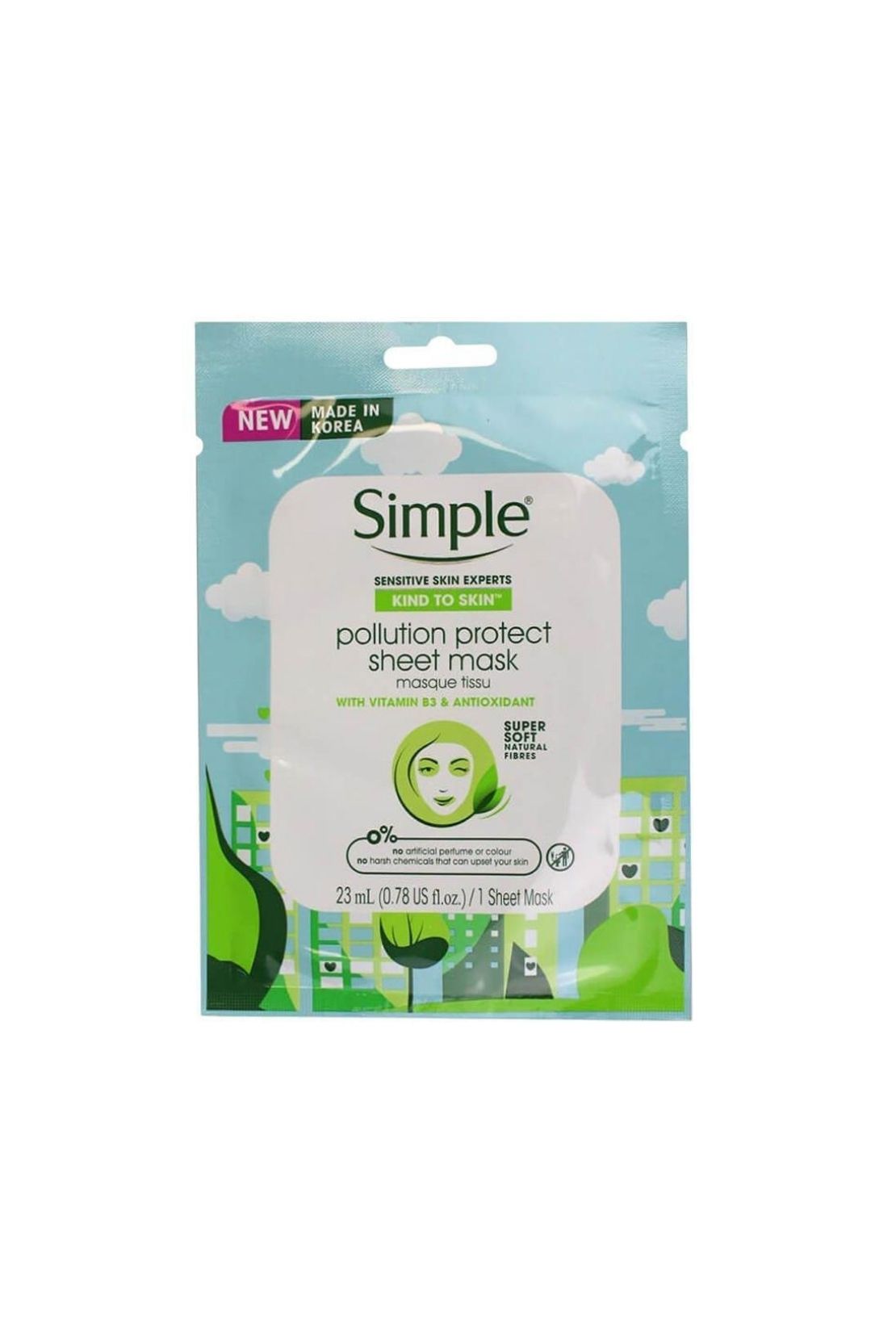 Simple Pollution Protect Sheet Mask 23ml